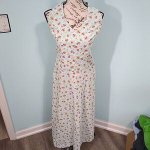 The j Peterson company vintage halter blue floral maxi dress cottage core 8
